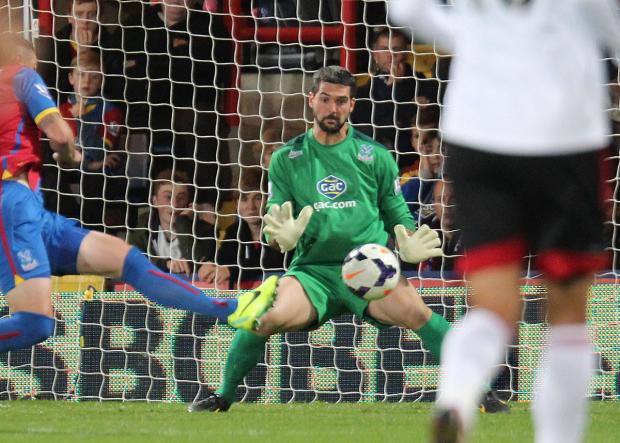 Streatham Guardian: Putting pen to paper: Julian Speroni has impressed Tony Pulis since his arrival Streatham Guardian: Putting pen to paper: Julian Speroni has impressed Tony Pulis since his arrival