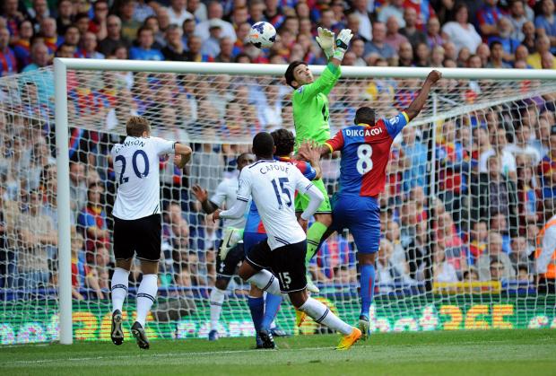 Streatham Guardian: Nearly: KG puts Hugo Lloris under pressure during the curtain raiser against Spurs at White Hart Lane SP78363 Streatham Guardian: Nearly: KG puts Hugo Lloris under pressure during the curtain raiser against Spurs at White Hart Lane SP78363