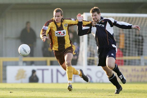 Streatham Guardian: Keep on winning: Darren Jones, here playing for Newport County against Sutton United in 2005, wants another win tonight against Hartlepool Streatham Guardian: Keep on winning: Darren Jones, here playing for Newport County against Sutton United in 2005, wants another win tonight against Hartlepool