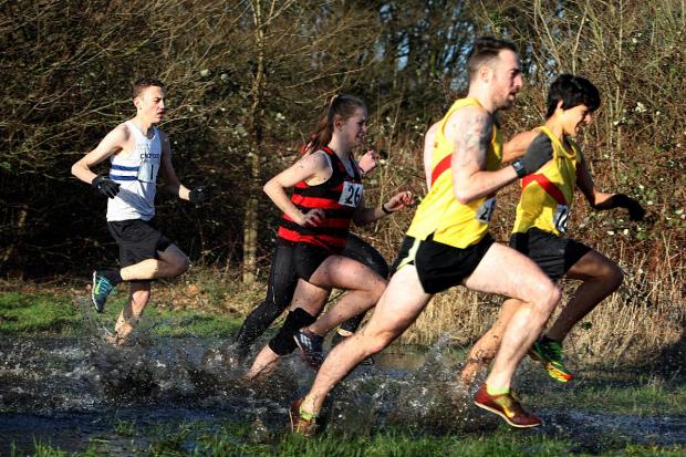 Streatham Guardian: Team effort: Hercules Wimbledon in action at the East Surrey cross-country relays Streatham Guardian: Team effort: Hercules Wimbledon in action at the East Surrey cross-country relays