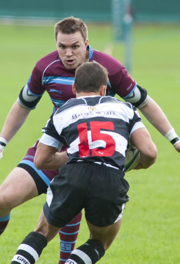 Streatham Guardian: On the scoresheet: Neil Brown bagged a Wimbledon try against Brighton, but could not prevent a 22-18 defeat SP79017 Streatham Guardian: On the scoresheet: Neil Brown bagged a Wimbledon try against Brighton, but could not prevent a 22-18 defeat SP79017