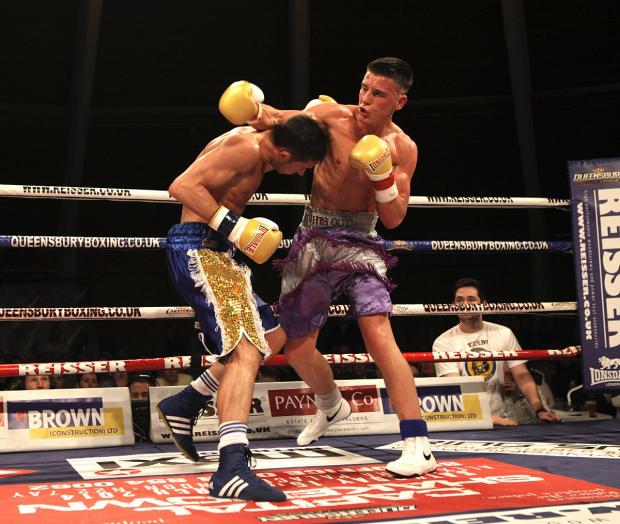 Streatham Guardian: Rising star: Teddington’s Kieran Leinster had a good night in the Queensbury Boxing League on Saturday Streatham Guardian: Rising star: Teddington’s Kieran Leinster had a good night in the Queensbury Boxing League on Saturday