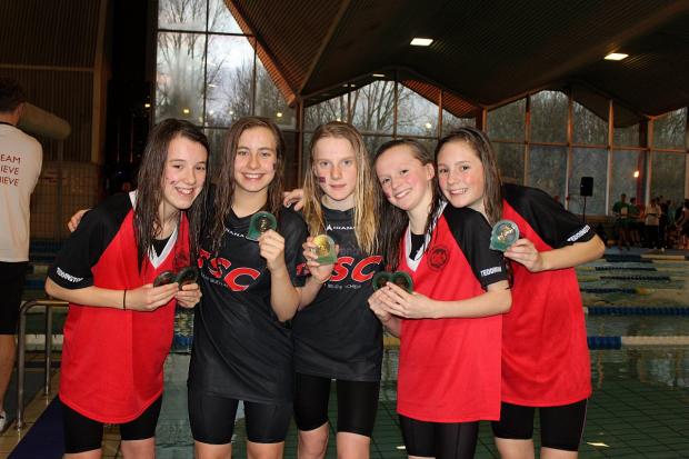 Streatham Guardian: Medal magic: Teddington youngsters Alice Smail, Thalia Poaros, Alice Patterson, Sophie Johnson, Tanya Ferguson Streatham Guardian: Medal magic: Teddington youngsters Alice Smail, Thalia Poaros, Alice Patterson, Sophie Johnson, Tanya Ferguson