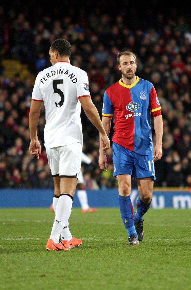 Streatham Guardian: Old guard: Manchester United's Rio Ferdinand had to cope with the returning Glenn Murray Streatham Guardian: Old guard: Manchester United's Rio Ferdinand had to cope with the returning Glenn Murray