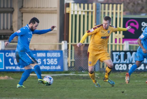 Streatham Guardian: Out: Rhys Weston's season is over after he ruptured knee ligaments in the 1-1 draw with Eastbourne Borough Streatham Guardian: Out: Rhys Weston's season is over after he ruptured knee ligaments in the 1-1 draw with Eastbourne Borough