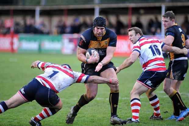 Streatham Guardian: Mr Motivator: Esher try scorer Stewart Maguire Streatham Guardian: Mr Motivator: Esher try scorer Stewart Maguire