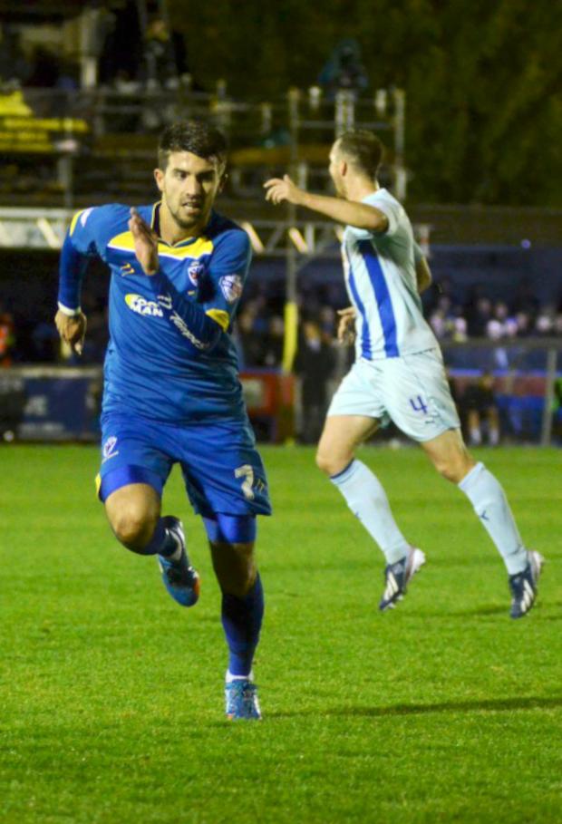 Streatham Guardian: Goalscorer: George Francomb opened the scoring against Chesterfield with his first League Two for the Dons Streatham Guardian: Goalscorer: George Francomb opened the scoring against Chesterfield with his first League Two for the Dons
