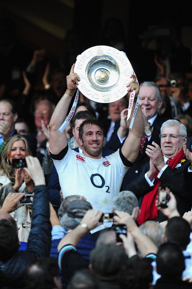 Streatham Guardian: Winner: England captain Chris Robshaw lifts the triple crown after the RBS Six Nations win over Wales Streatham Guardian: Winner: England captain Chris Robshaw lifts the triple crown after the RBS Six Nations win over Wales
