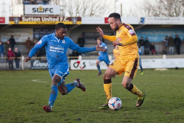 Streatham Guardian: Determined: Winger Damien Scannell says Sutton United are not settling for second best this season Streatham Guardian: Determined: Winger Damien Scannell says Sutton United are not settling for second best this season