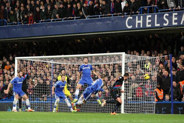 Streatham Guardian: Last time out: Damien Delaney goes close at the Bridge in Palace's 2-1 defeat Streatham Guardian: Last time out: Damien Delaney goes close at the Bridge in Palace's 2-1 defeat