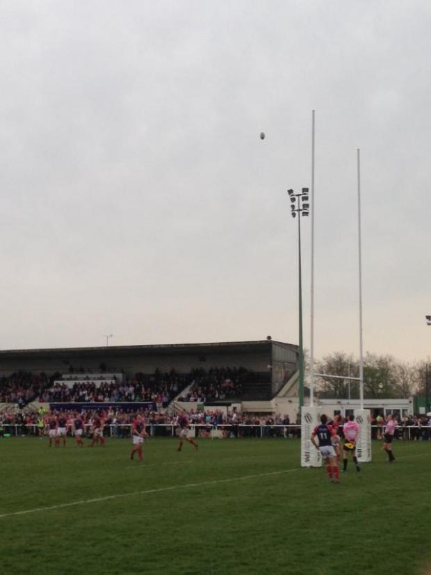 Streatham Guardian: On target: London Welsh fly half Alex Davies slots a second half penalty to put his men 25-14 up at the Athletic Ground Streatham Guardian: On target: London Welsh fly half Alex Davies slots a second half penalty to put his men 25-14 up at the Athletic Ground