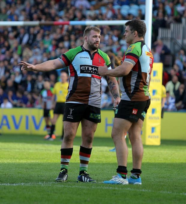 Streatham Guardian: Future sorted: Quins prop Joe Marler during Saturday's win over London Irish at the Stoop Streatham Guardian: Future sorted: Quins prop Joe Marler during Saturday's win over London Irish at the Stoop