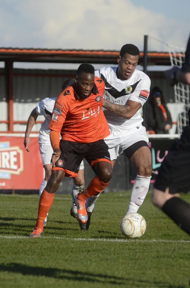 Streatham Guardian: Going nowhere: Walton Casuals striker Gabriel Odunaike is staying put - for now Streatham Guardian: Going nowhere: Walton Casuals striker Gabriel Odunaike is staying put - for now