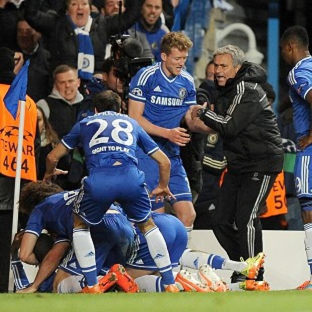 Streatham Guardian: Jose Mourinho, centre right, hailed his side's fighting spirit Streatham Guardian: Jose Mourinho, centre right, hailed his side's fighting spirit