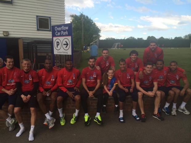 Streatham Guardian: Scarlett with the team at the training ground Streatham Guardian: Scarlett with the team at the training ground