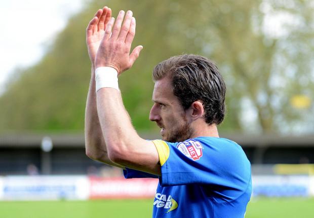 Streatham Guardian: G'bye now: Jack Midson says goodbye to the Dons fans after the Morecambe defeat SP81984 Streatham Guardian: G'bye now: Jack Midson says goodbye to the Dons fans after the Morecambe defeat SP81984