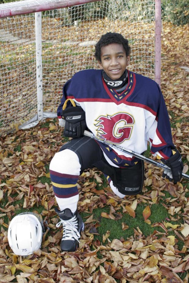 Streatham Guardian: Talented ice hockey player: Philippe Valapinee aged 12 Streatham Guardian: Talented ice hockey player: Philippe Valapinee aged 12
