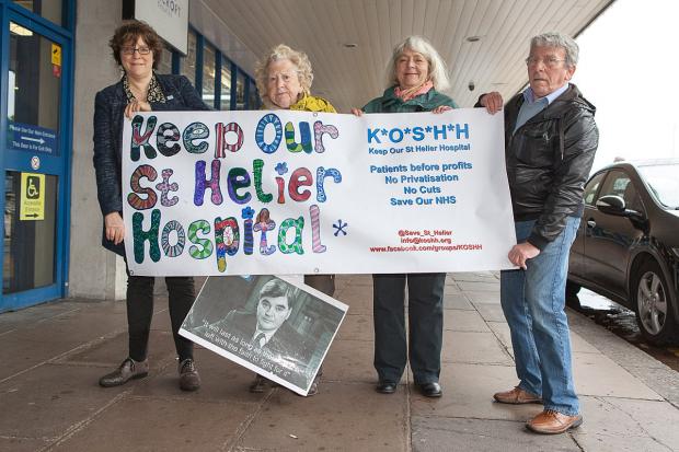 Streatham Guardian: Health campaigners Frances Cornford, June Hautot, Sandra Ash, David Ash outside the SWLCCG meeting Streatham Guardian: Health campaigners Frances Cornford, June Hautot, Sandra Ash, David Ash outside the SWLCCG meeting