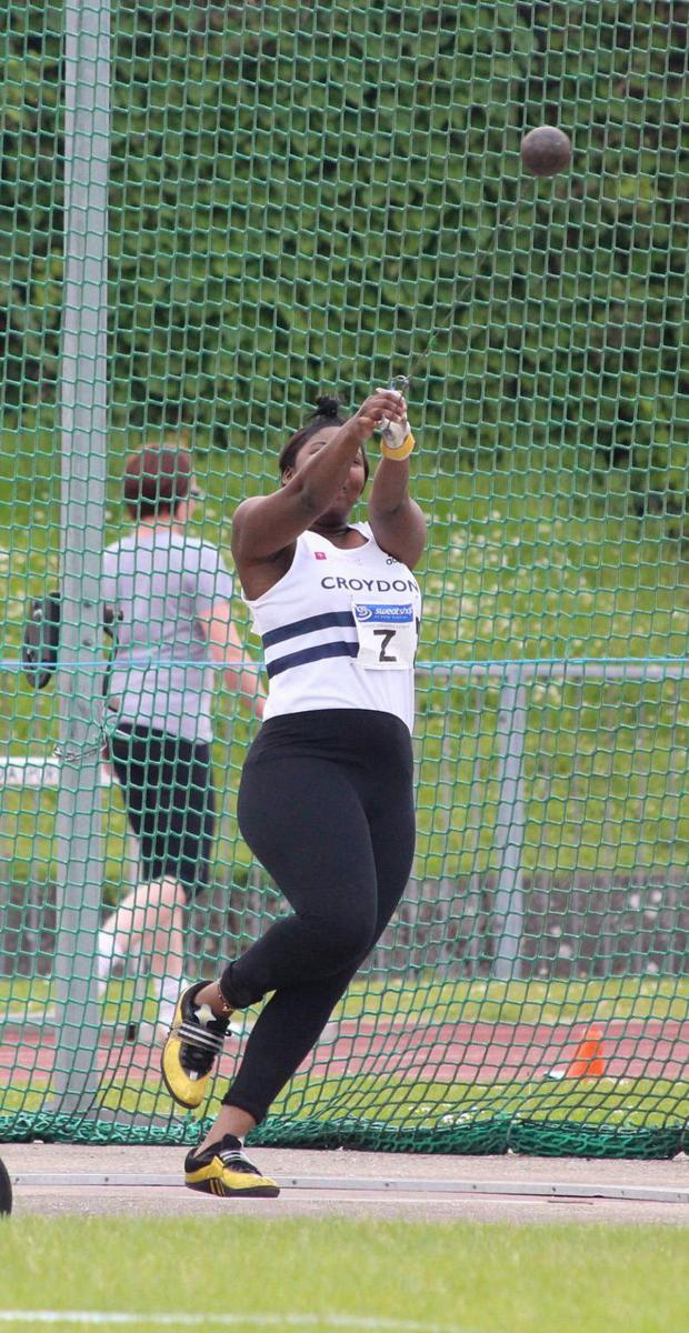 Streatham Guardian: Team effort: Anieshka Mido in action for the Croydon Harriers at the Southern Athletics League meeting last weekend Streatham Guardian: Team effort: Anieshka Mido in action for the Croydon Harriers at the Southern Athletics League meeting last weekend