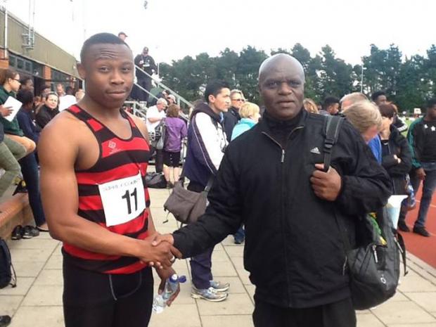 Streatham Guardian: Winner: Marvin Popoola with coach Les Johnson Streatham Guardian: Winner: Marvin Popoola with coach Les Johnson