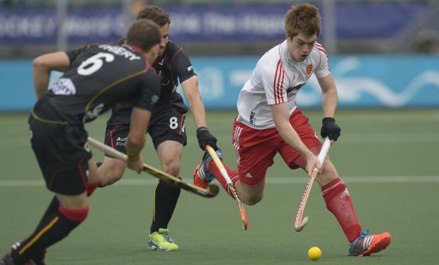 Streatham Guardian: Onwards and upwards: Henry Weir in action during England's 3-2 win over Belgium at the Hockey World Cup in The Hague Streatham Guardian: Onwards and upwards: Henry Weir in action during England's 3-2 win over Belgium at the Hockey World Cup in The Hague
