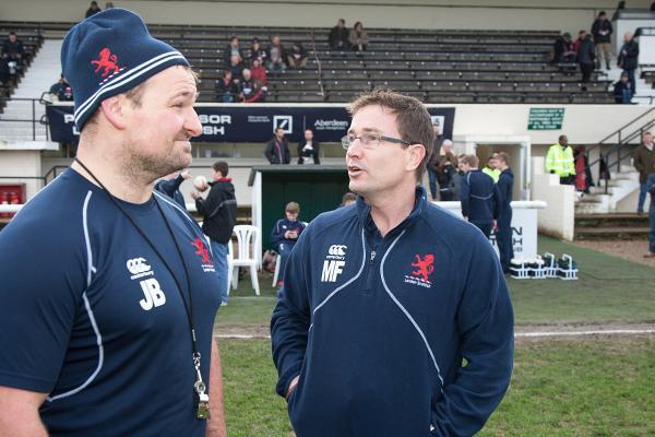 Streatham Guardian: Brains trust: London Scottish head coach James Buckland with new boss Mike Friday last season Streatham Guardian: Brains trust: London Scottish head coach James Buckland with new boss Mike Friday last season